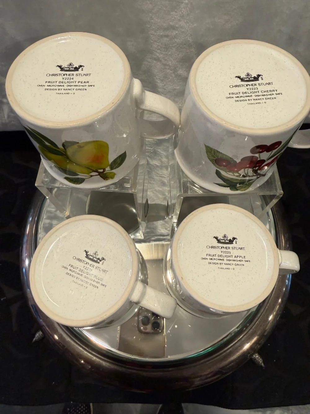 Vintage service for  4 fruit delight collection by Christopher Stuart Y2225